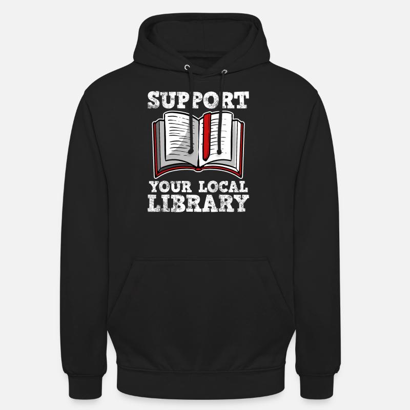 Bücherei - Unisex Hoodie - Schwarz