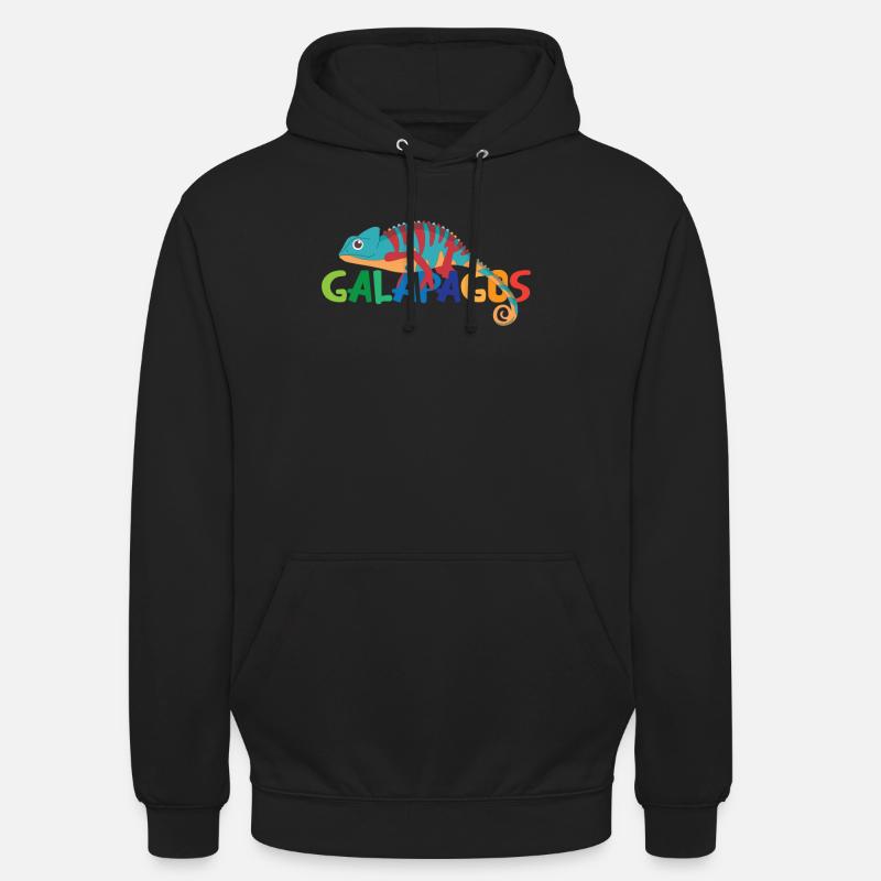 Galapagos Îles Équateur Caméléon Exotique - Sweat-shirt à capuche unisexe - noir