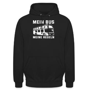 Busfahrer Busfahrerin Bus - Unisex Hoodie - Schwarz - Vorne - Alina (178cm) & Michal (187cm)