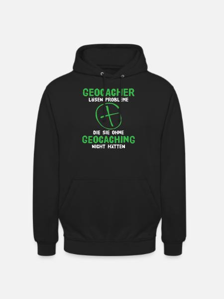 Geocaching Geocacher Schatzsuche - Unisex Hoodie - Schwarz