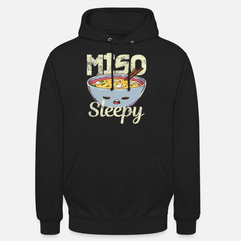 Soupe miso - Sweat-shirt à capuche unisexe - noir