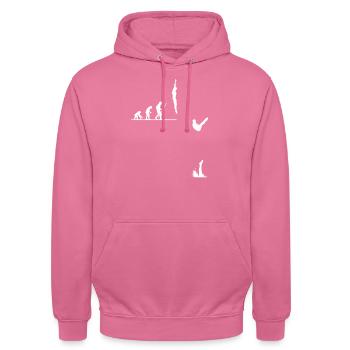 Wassersport Wasserspringen Sprungbrett - Unisex Hoodie - Pink - Vorne - Alina (178cm) & Michal (187cm)