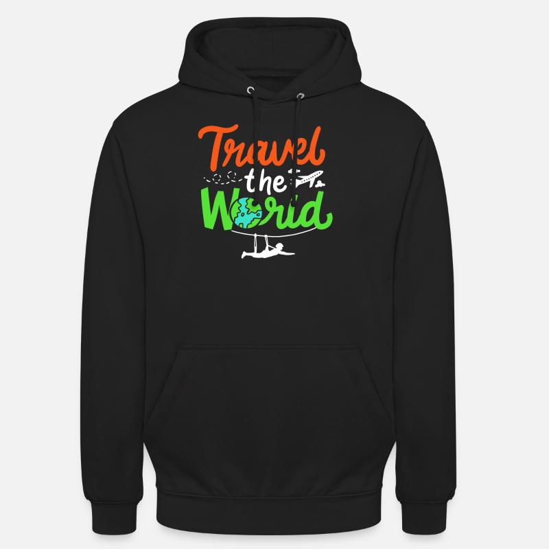 Weltreise - Unisex Hoodie - Schwarz