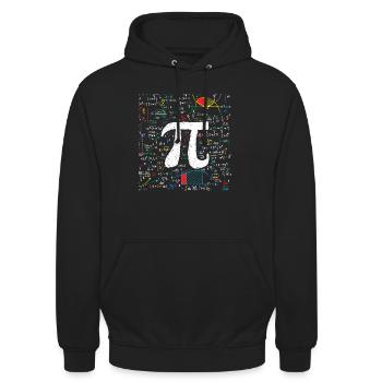 Mathematik Physik - Unisex Hoodie - Schwarz - Vorne - Alina (178cm) & Michal (187cm)