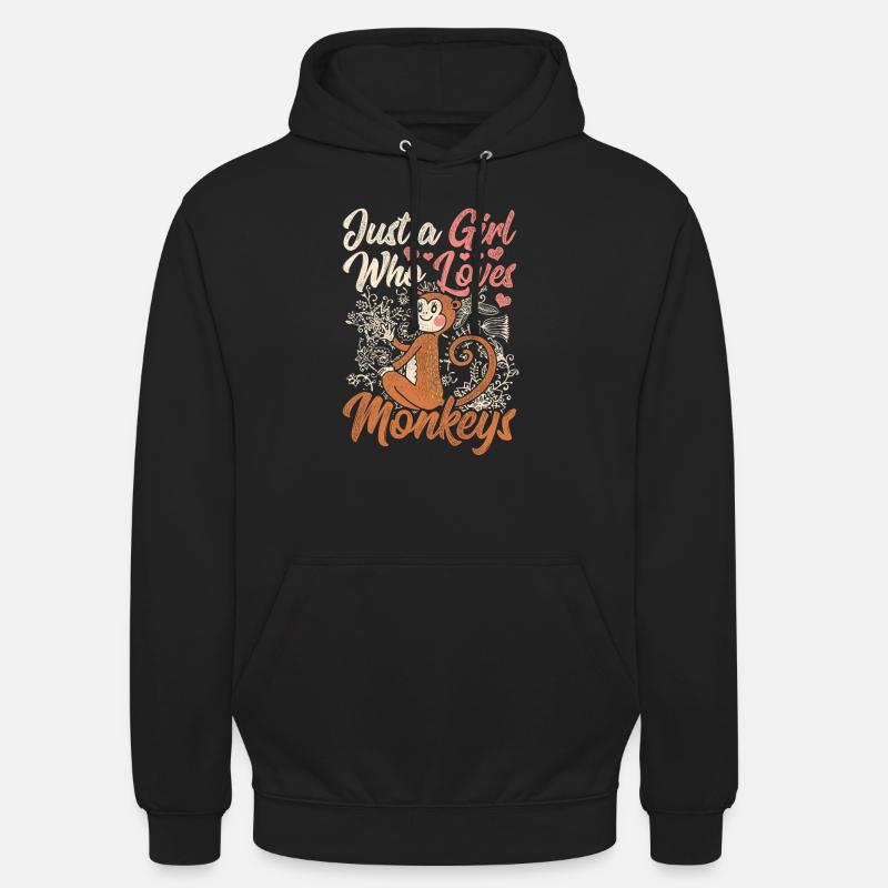 Affe Affen - Unisex Hoodie - Schwarz