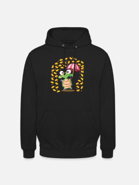 Está lloviendo tacos tortuga comida mexicana - Sudadera con capucha unisex - negro