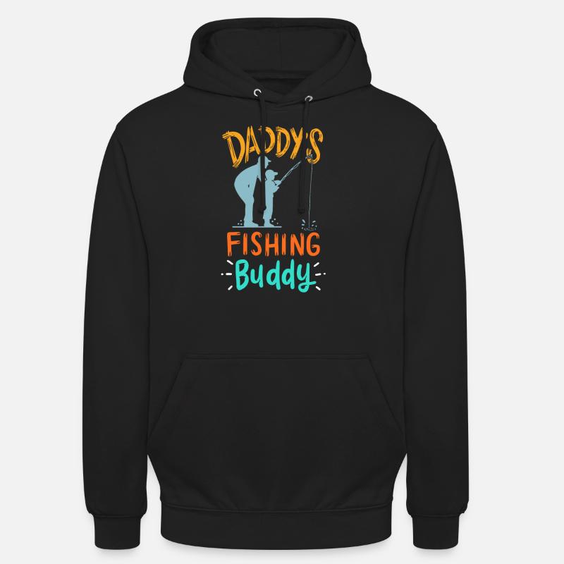 Fils de père de pêche - Sweat-shirt à capuche unisexe - noir