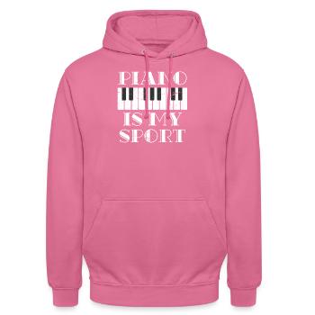piano - Unisex Hoodie - pink - Front - Alina (178cm) & Michal (187cm)