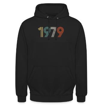 1979 - Unisex Hoodie - black - Front - Alina (178cm) & Michal (187cm)