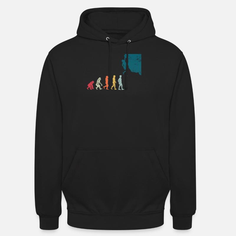 Klettern Evolution Sport - Unisex Hoodie - Schwarz