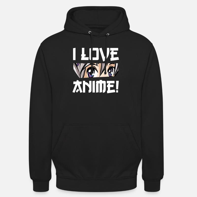 J'aime les animés - Sweat-shirt à capuche unisexe - noir