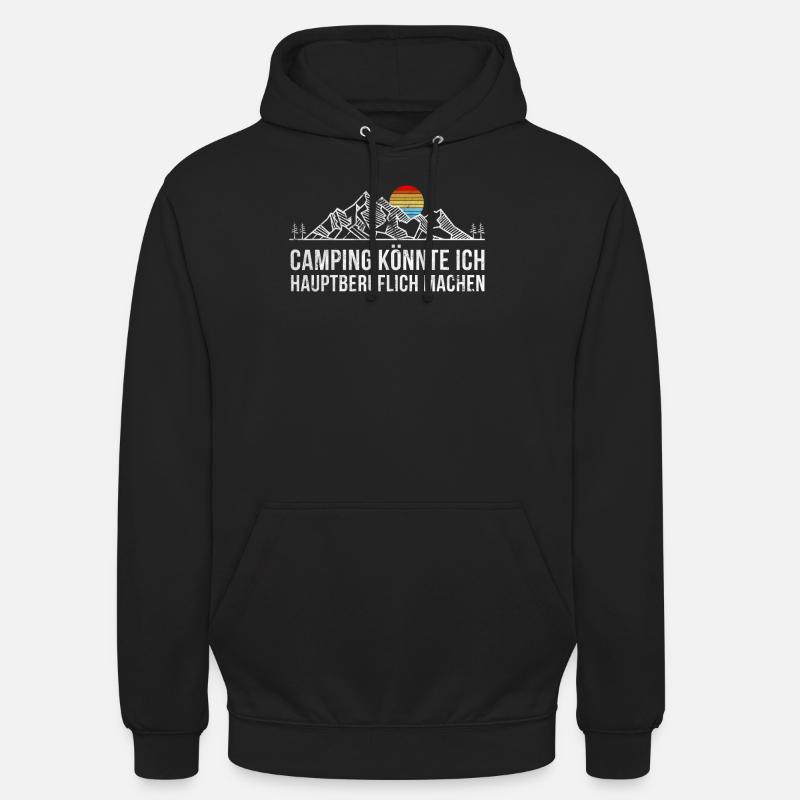 Camping Camper Geschenk Retro - Unisex Hoodie - Schwarz