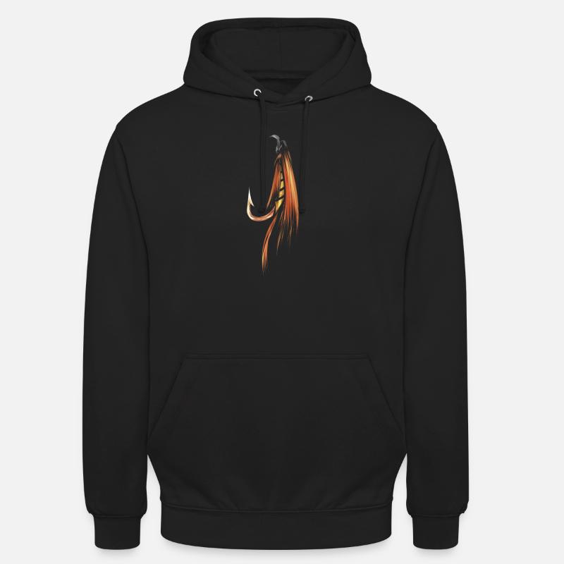 Fluefisket fluemat - Unisex-hettegenser - svart