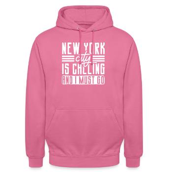 New York - Unisex Hoodie - Pink - Vorne - Alina (178cm) & Michal (187cm)