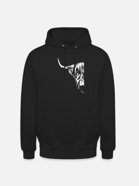 Stora nötkreatur för nötkreatur från Highland - Luvtröja unisex - svart
