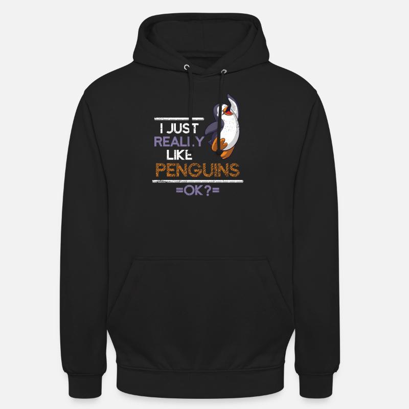 Oiseaux de mer pingouin - Sweat-shirt à capuche unisexe - noir