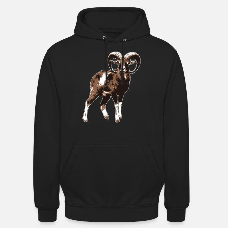 Mufflon - Sweat-shirt à capuche unisexe - noir