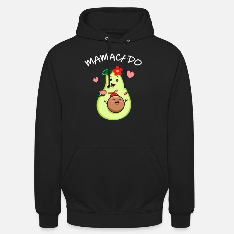 Mama Avocado Sweet relation mère-enfant - Sweat-shirt à capuche unisexe - noir