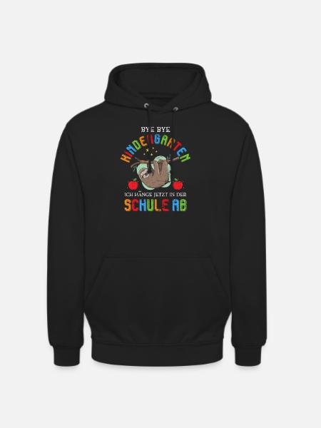 Erstklässler Schüler Faultier - Unisex Hoodie - Schwarz