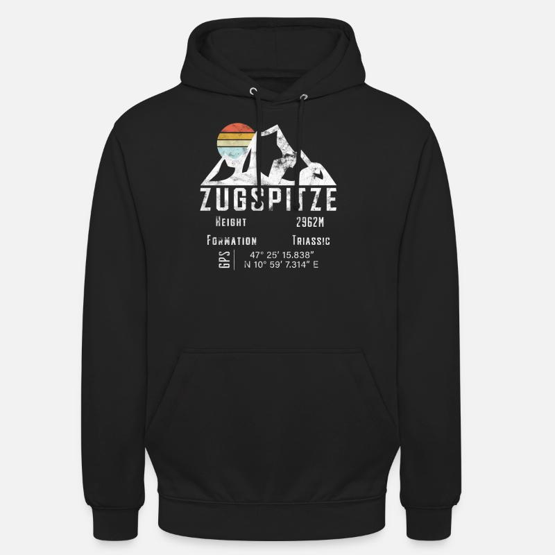 ZUGSPITZE - Sweat-shirt à capuche unisexe - noir