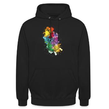 Musique de musicien de violoncelle - Sweat-shirt à capuche unisexe - noir - Devant - Alina (178cm) & Michal (187cm)