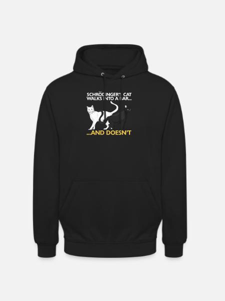 Funny physics science Schrödinger's cat - Unisex Hoodie - black