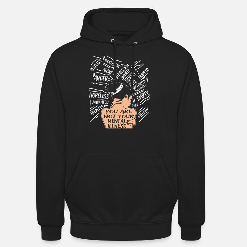 Dépression - Sweat-shirt à capuche unisexe - noir