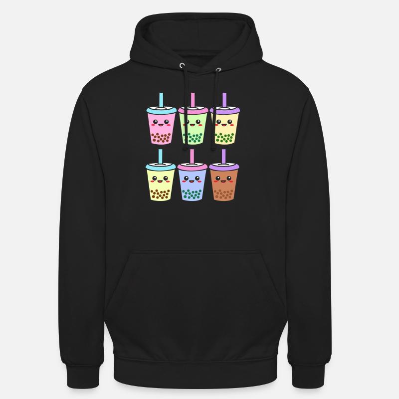 Bubble Thé de Boba Thé - Sweat-shirt à capuche unisexe - noir