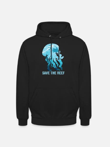 Jellyfish Reef Environmental Protection - Unisex Hoodie - black