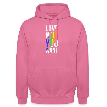 Gay Pride - Sweat-shirt à capuche unisexe - rose - Devant - Alina (178cm) & Michal (187cm)