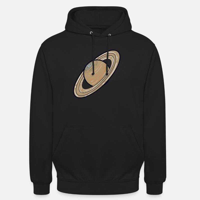 Planète du système solaire Saturne - Sweat-shirt à capuche unisexe - noir