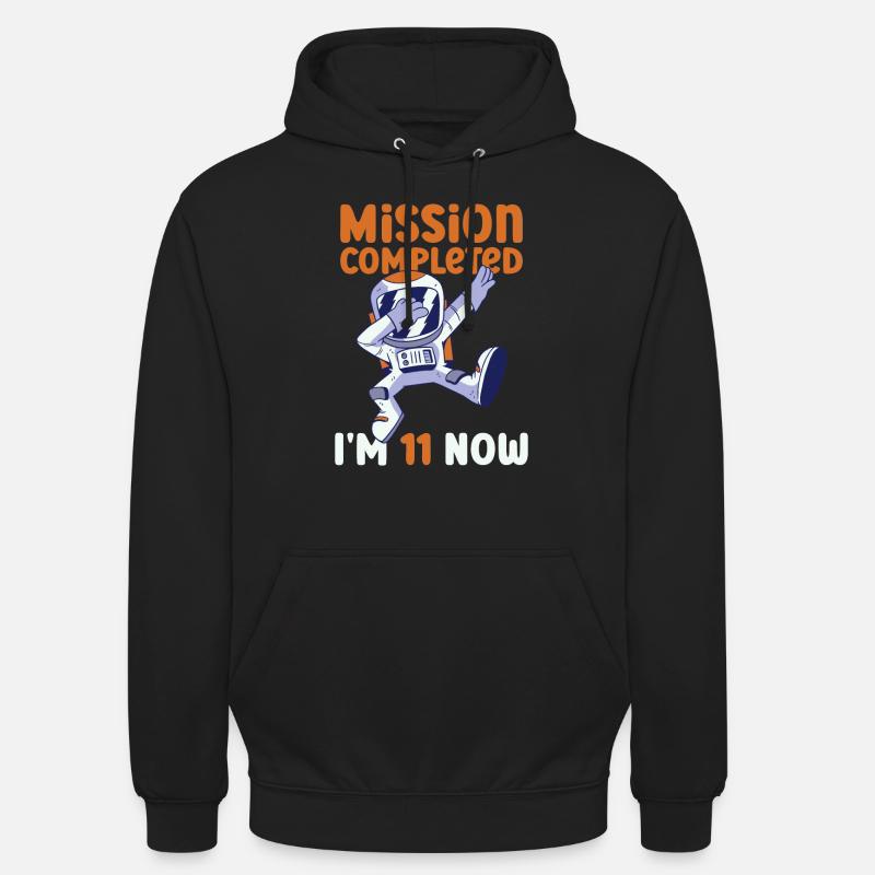 11e anniversaire astronaute 11 ans - Sweat-shirt à capuche unisexe - noir