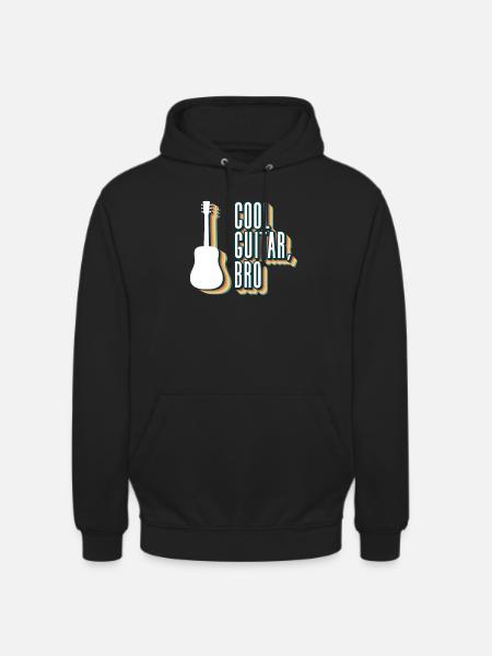 Coole Gitarre, Bro - Akustikgitarre - Unisex Hoodie - Schwarz