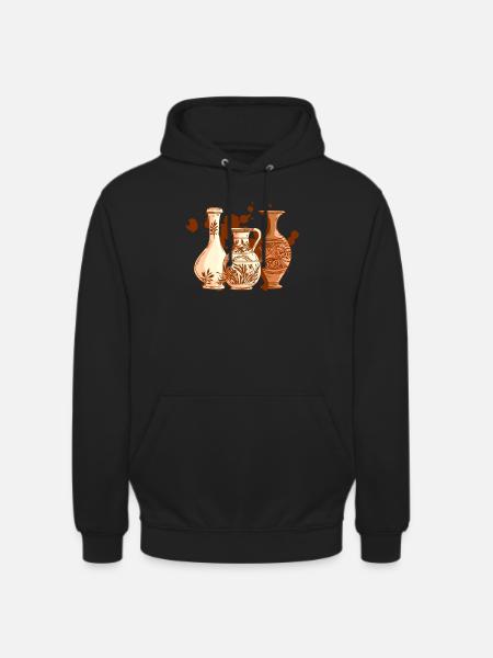 Pottery Vases - Pottery Ceramist - Unisex Hoodie - black