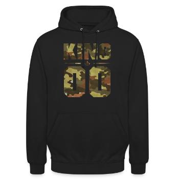 King Camouflage - Unisex Hoodie - Schwarz - Vorne - Alina (178cm) & Michal (187cm)
