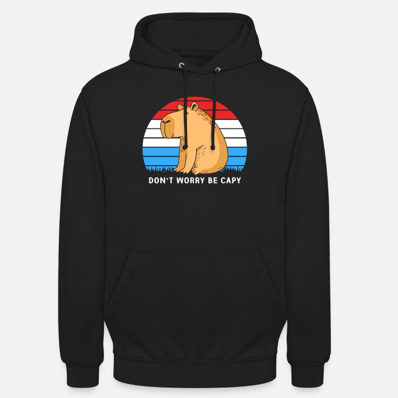 Capybara - Sweat-shirt à capuche unisexe - noir