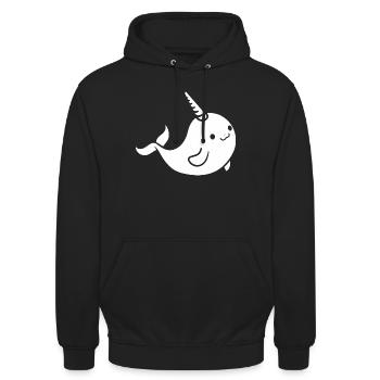 Narwal - Unisex Hoodie - Schwarz - Vorne - Alina (178cm) & Michal (187cm)
