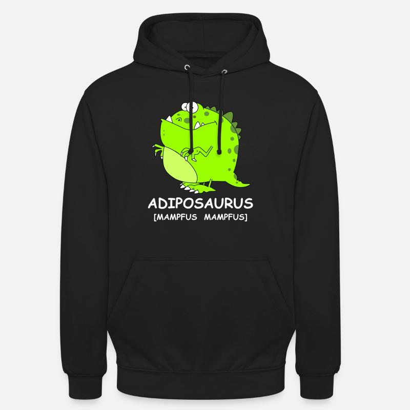 Adiposaursus Dino Comic - Sweat-shirt à capuche unisexe - noir
