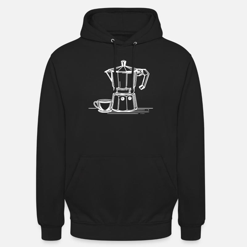 Bialetti - Sweat-shirt à capuche unisexe - noir