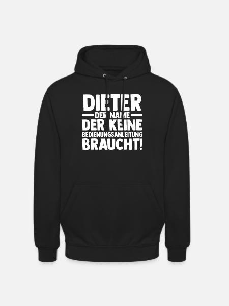 First name Dieter - Unisex Hoodie - black