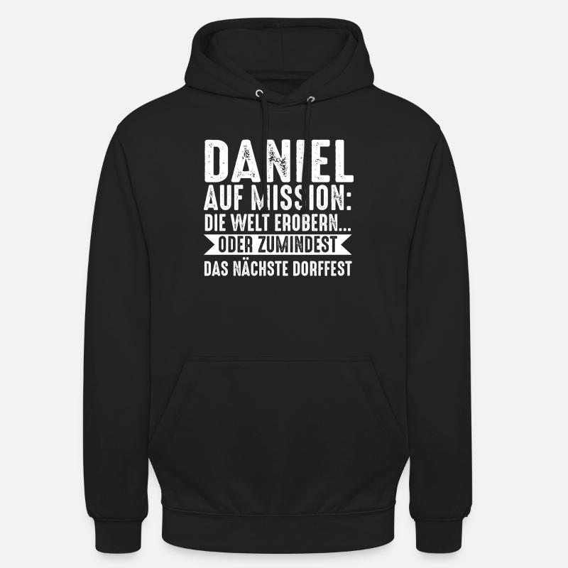 Prénom Daniel - Sweat-shirt à capuche unisexe - noir