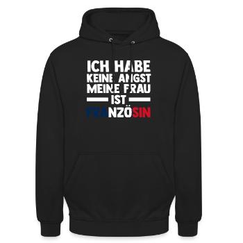 French French France - Unisex Hoodie - black - Front - Alina (178cm) & Michal (187cm)