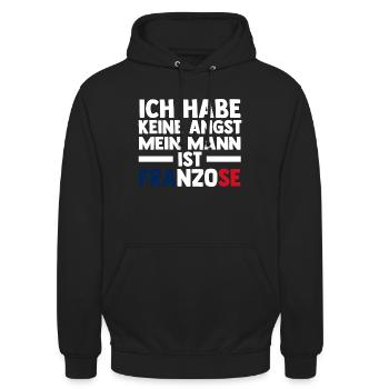 French French France - Unisex Hoodie - black - Front - Alina (178cm) & Michal (187cm)