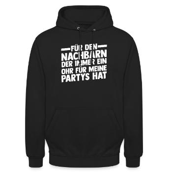 Neighborhood Best Neighbor - Unisex Hoodie - black - Front - Alina (178cm) & Michal (187cm)