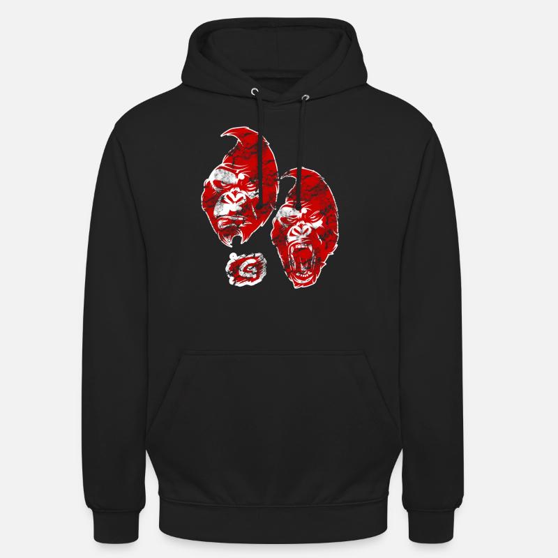 Gorille de singe - Sweat-shirt à capuche unisexe - noir