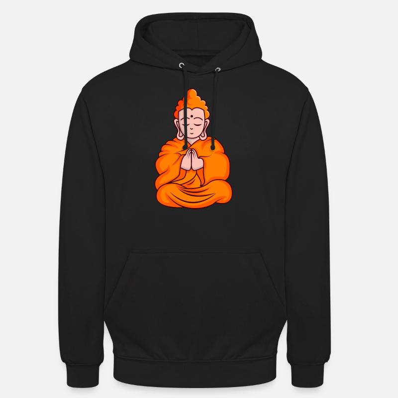 Dessin animé moine dessin animé moine - Sweat-shirt à capuche unisexe - noir