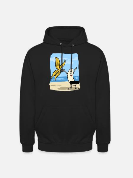 Banane d'été - Sweat-shirt à capuche unisexe - noir