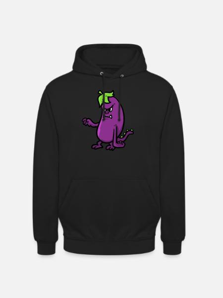 Eggplant Monster Eggplant Monster - Unisex Hoodie - black