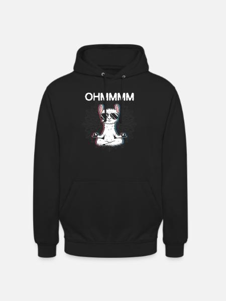 OHMMM Meditation Lama yoga - Unisex Hoodie - black