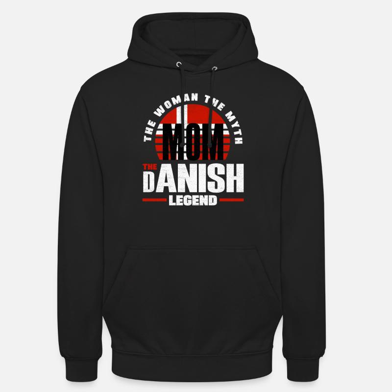 Danemark Drapeau Mère - Sweat-shirt à capuche unisexe - noir